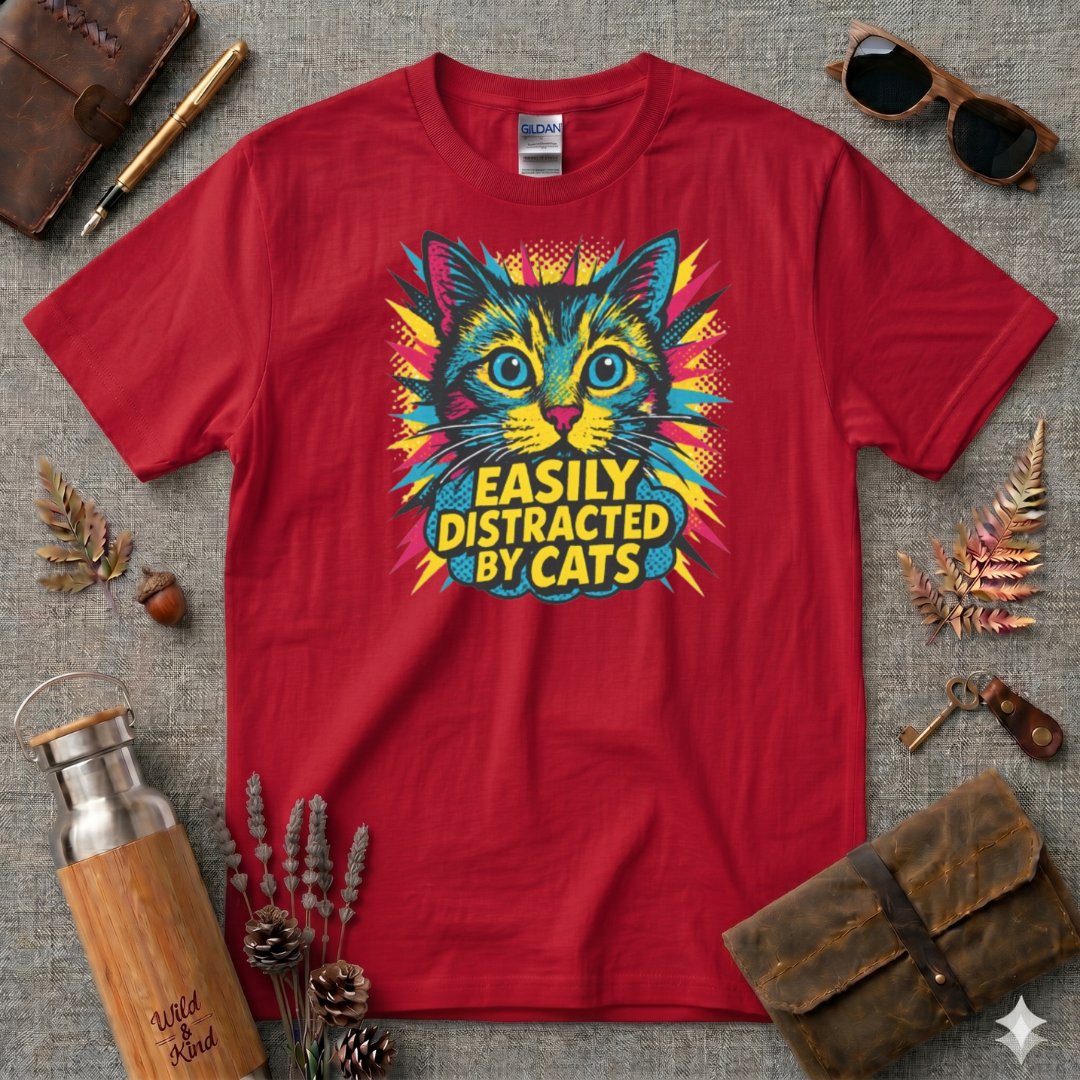Easily distracted by cats T-Shirt