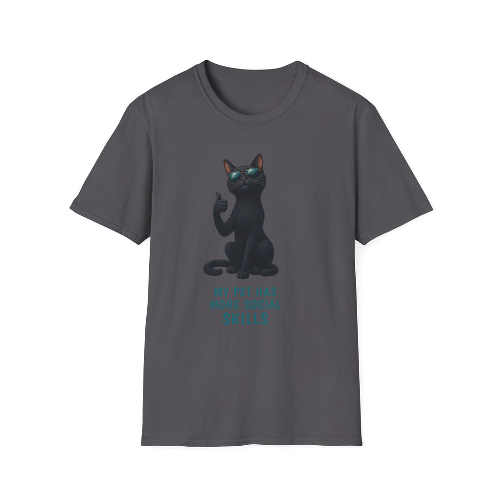 My Pet Has More Social Skills — Domestic Divas Black Cat Tee