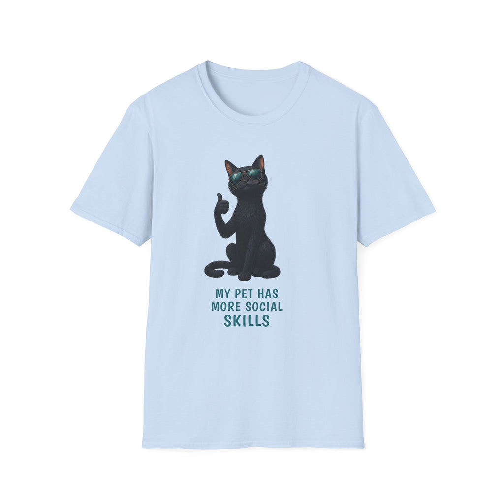 My Pet Has More Social Skills — Domestic Divas Black Cat Tee