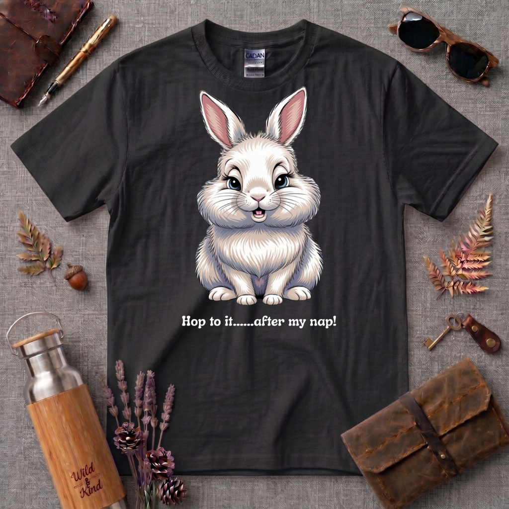 Hop to It after my nap Cartoon Cat T-Shirt