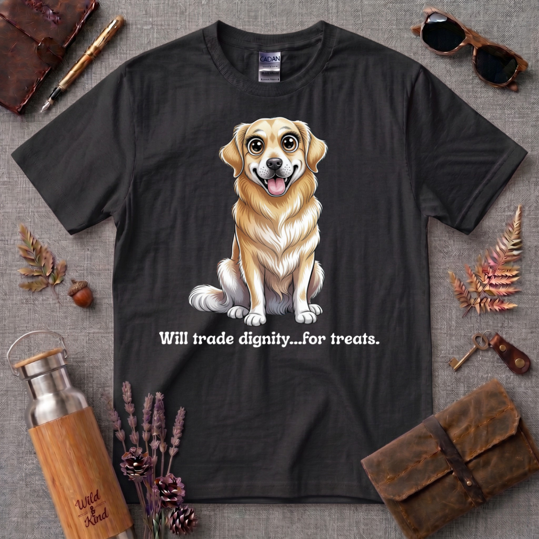 Trade dignity for treats Golden Retriever T-Shirt