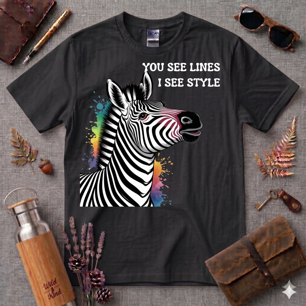 You See Lines, I see Style Zebra T-Shirt