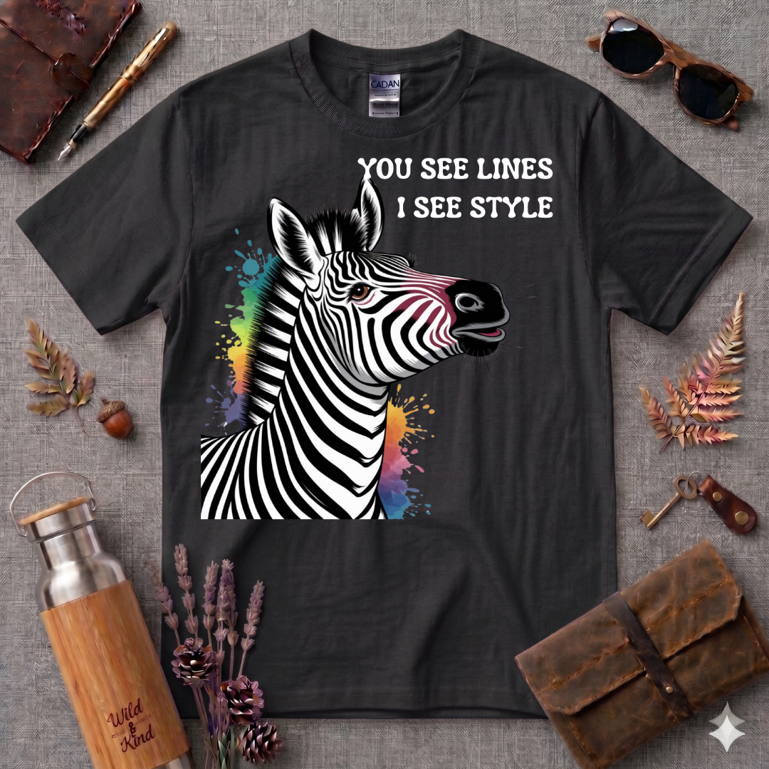 You See Lines, I see Style Zebra T-Shirt