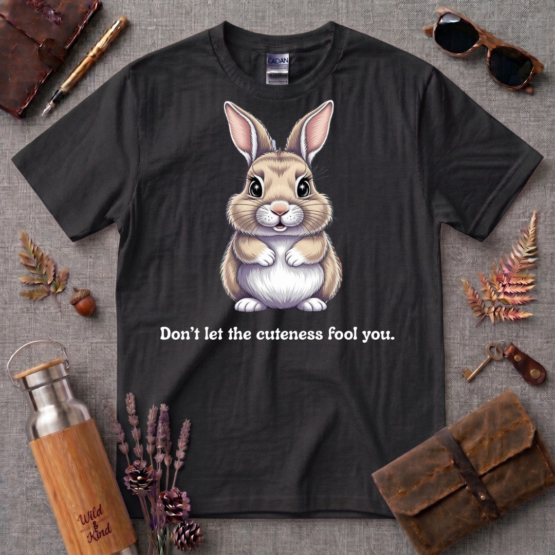 Dont let the cuteness fool you Cartoon Bunny T-Shirt