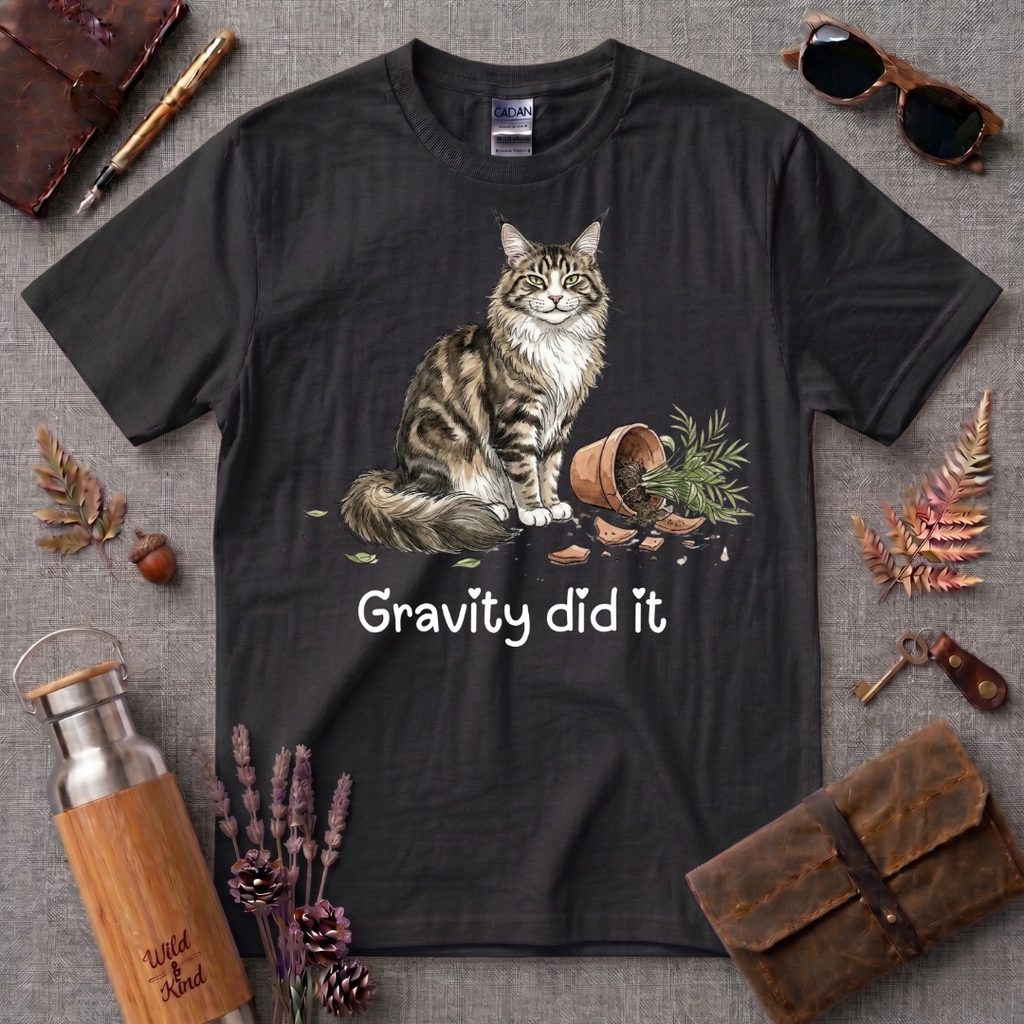 Gravity Did It Dog T-Shirt
