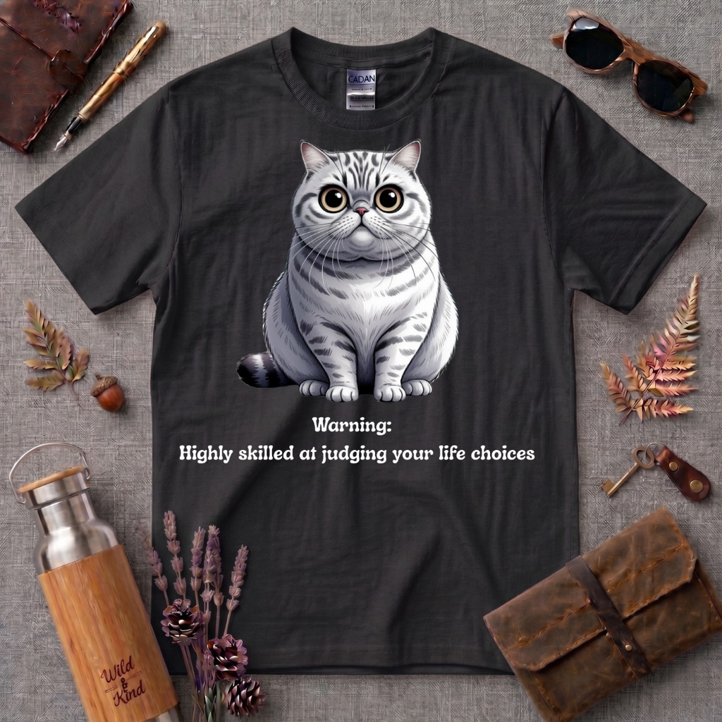 Warning Highly Skilled Cartoon Cat T-Shirt