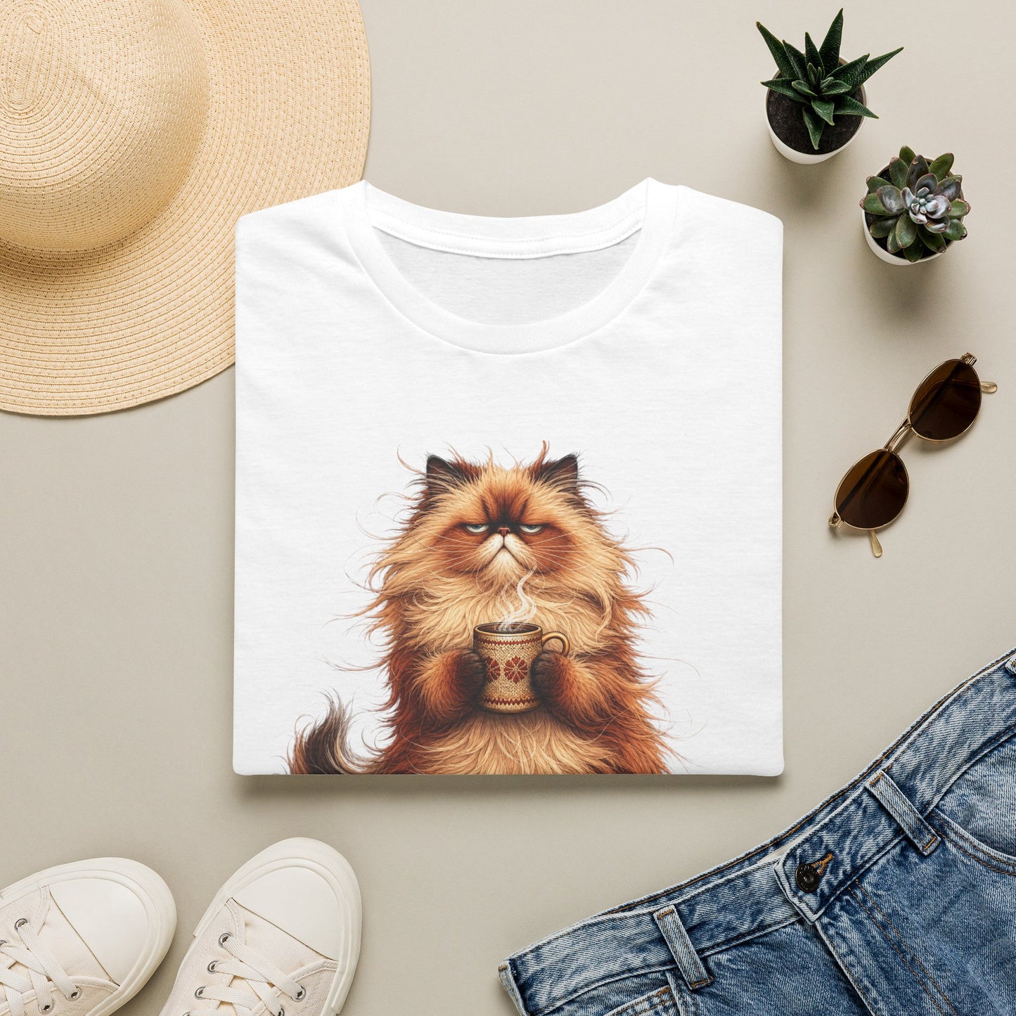 Cat Hair Don't Care — Domestic Divas Fluffy Cat Coffee Tee