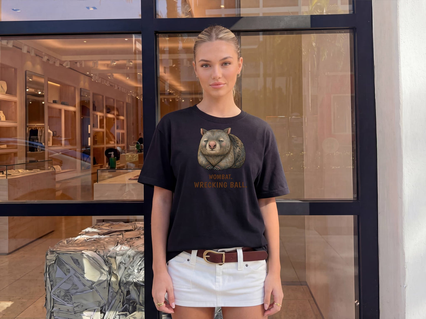 Wombat Wrecking Ball — Outback Originals Wombat Tee