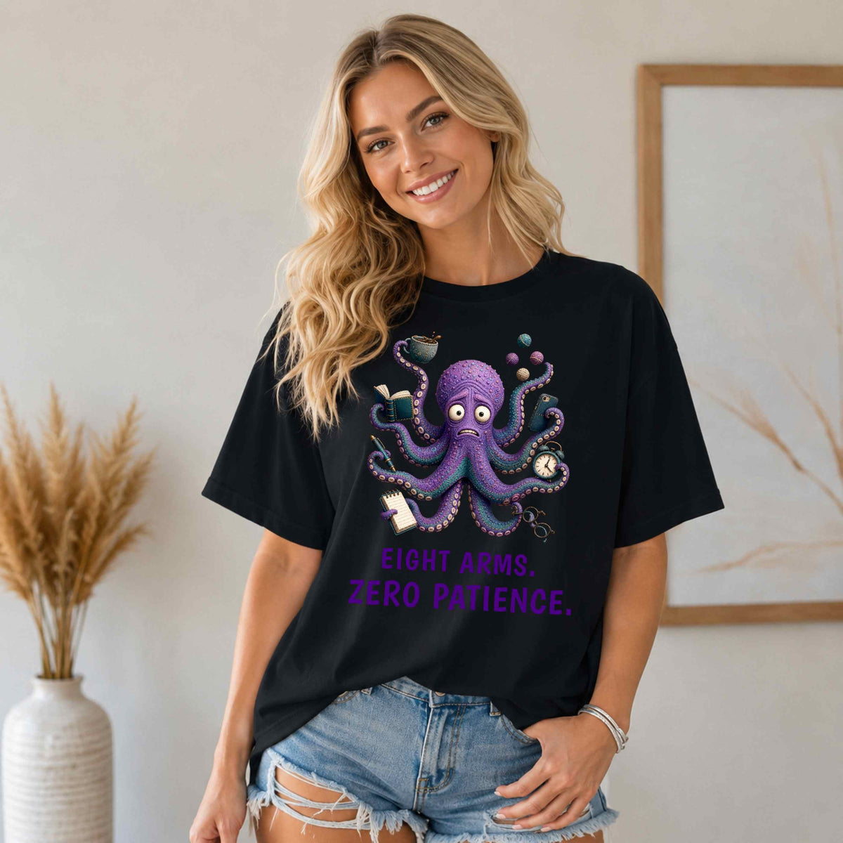 Eight Arms. Zero Patience. — Reef Rebels Octopus Tee