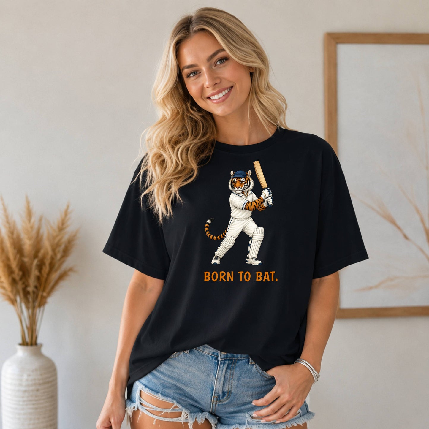 Born to Bat — Cricket Bengal Tiger Tee