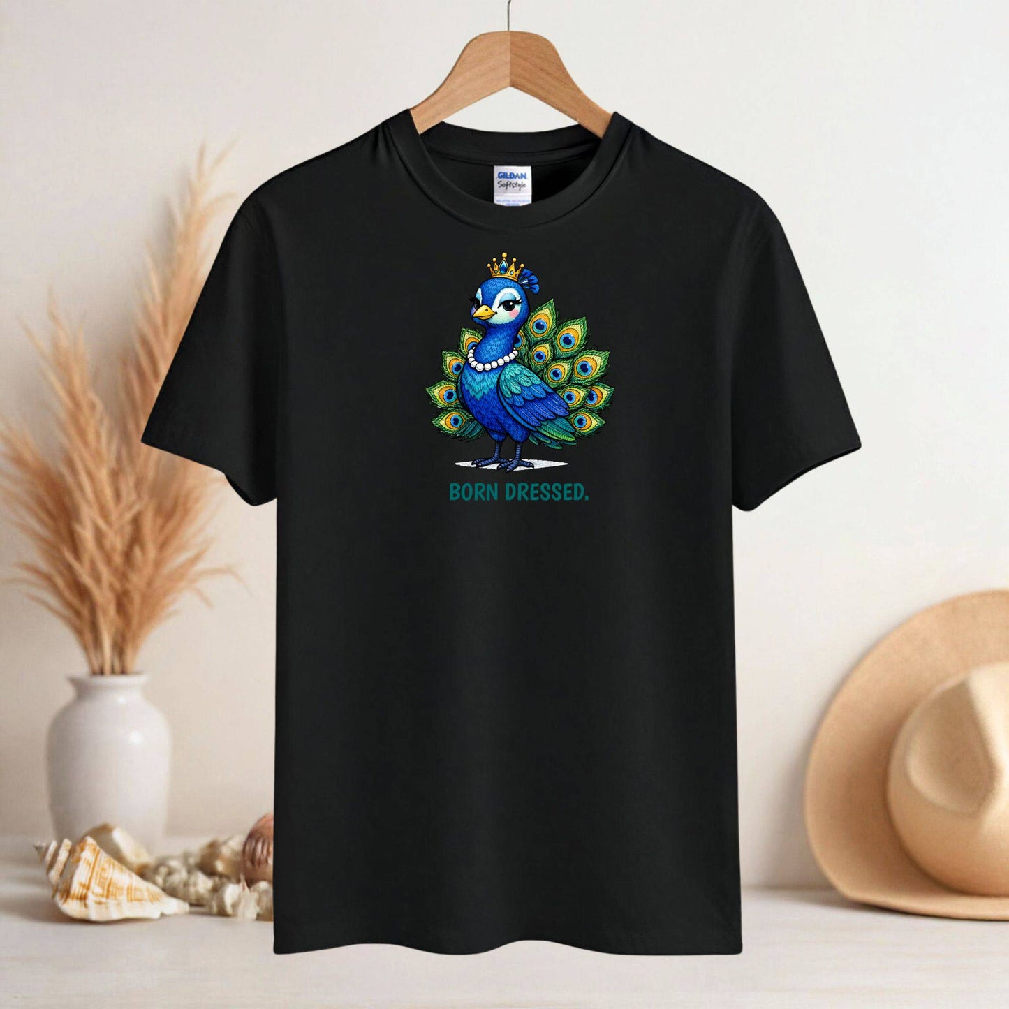 Fashion Peacock T-Shirt | Glam Animal Tee | Wild & Kind Couture Creatures