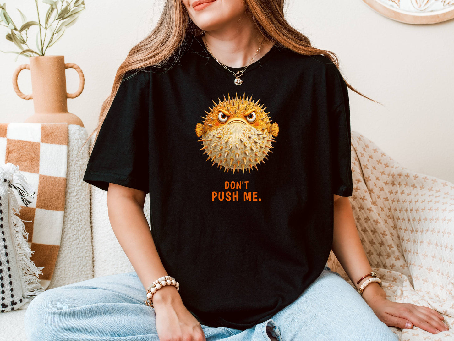 Don't Push Me — Reef Rebels Pufferfish Tee