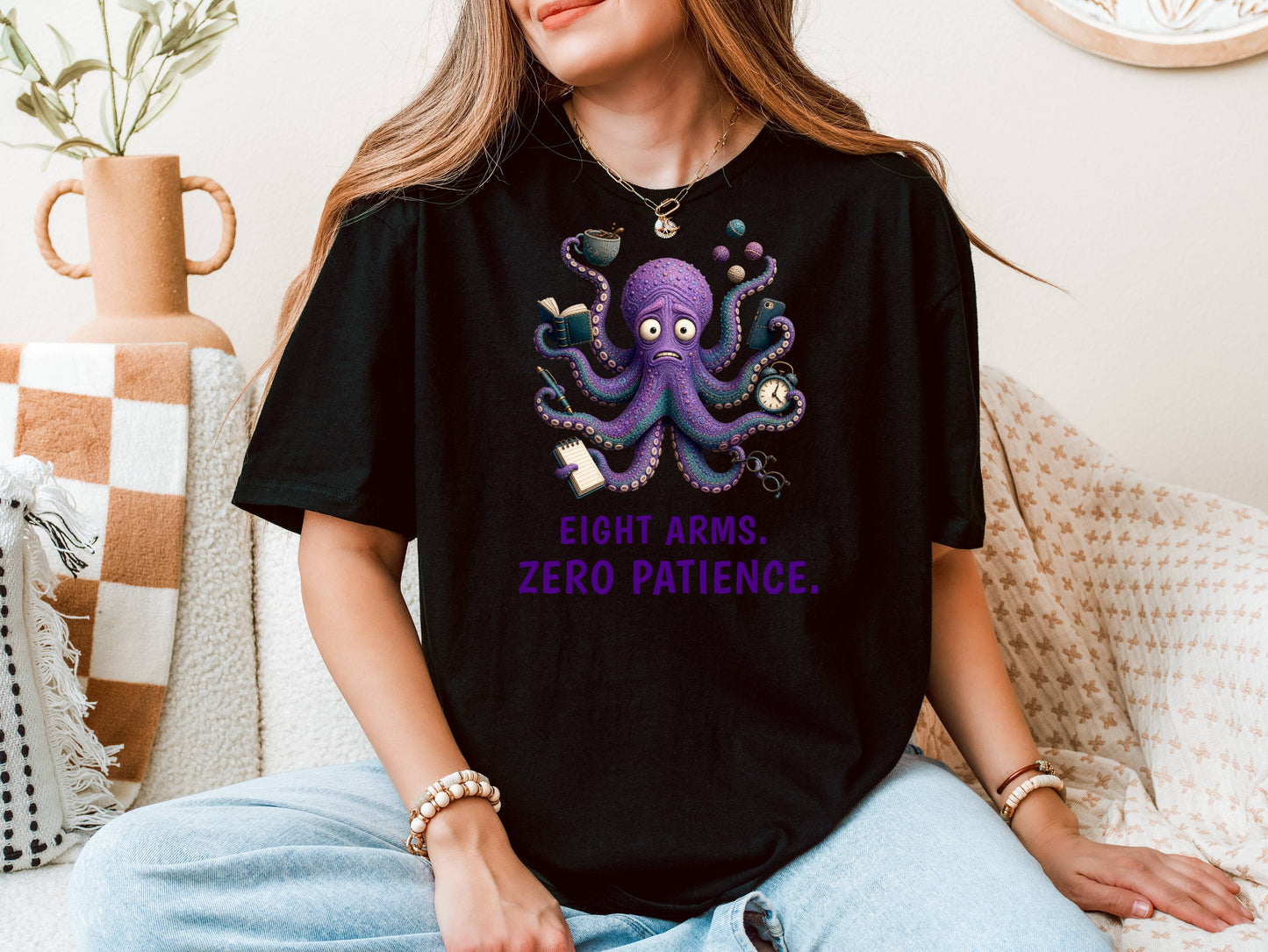 Eight Arms. Zero Patience. — Reef Rebels Octopus Tee