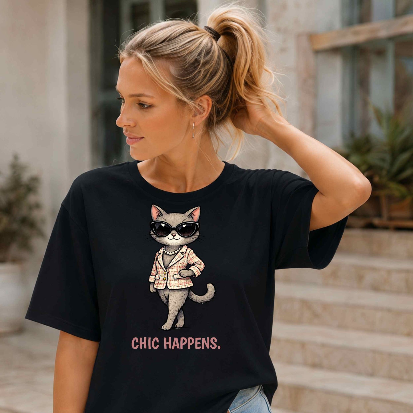 Fashion Cat T-Shirt | Chic Animal Tee | Wild & Kind Couture Creatures