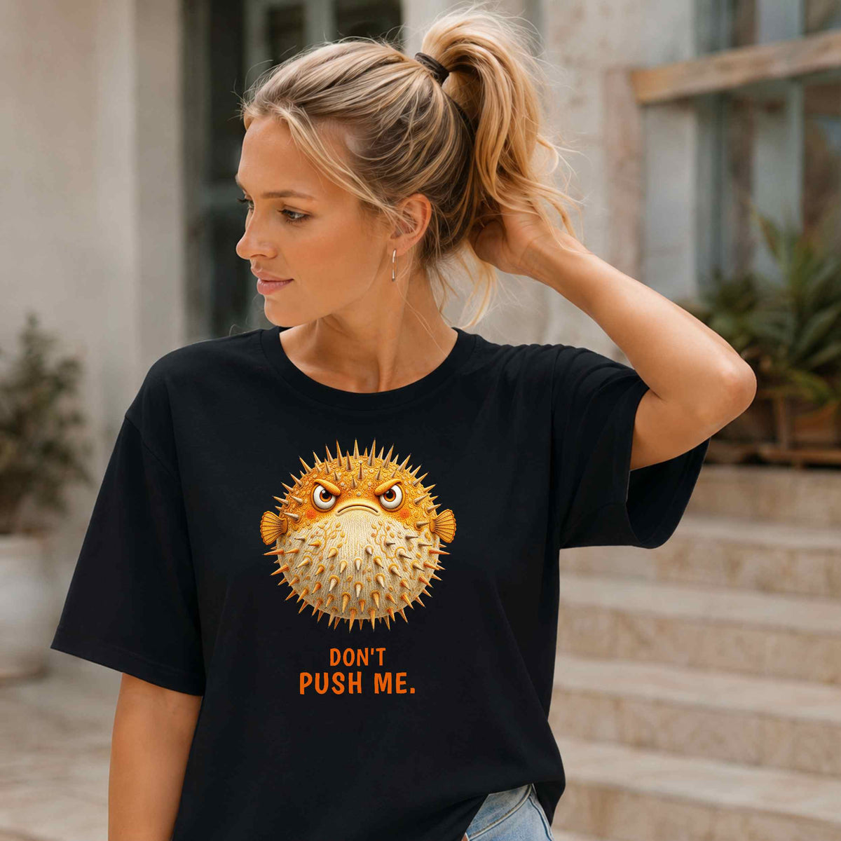 Don't Push Me — Reef Rebels Pufferfish Tee
