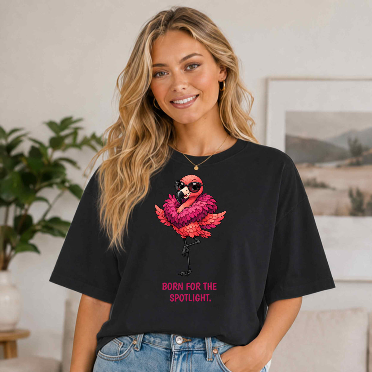 Fashion Flamingo T-Shirt | Glam Animal Tee | Wild & Kind Couture Creatures