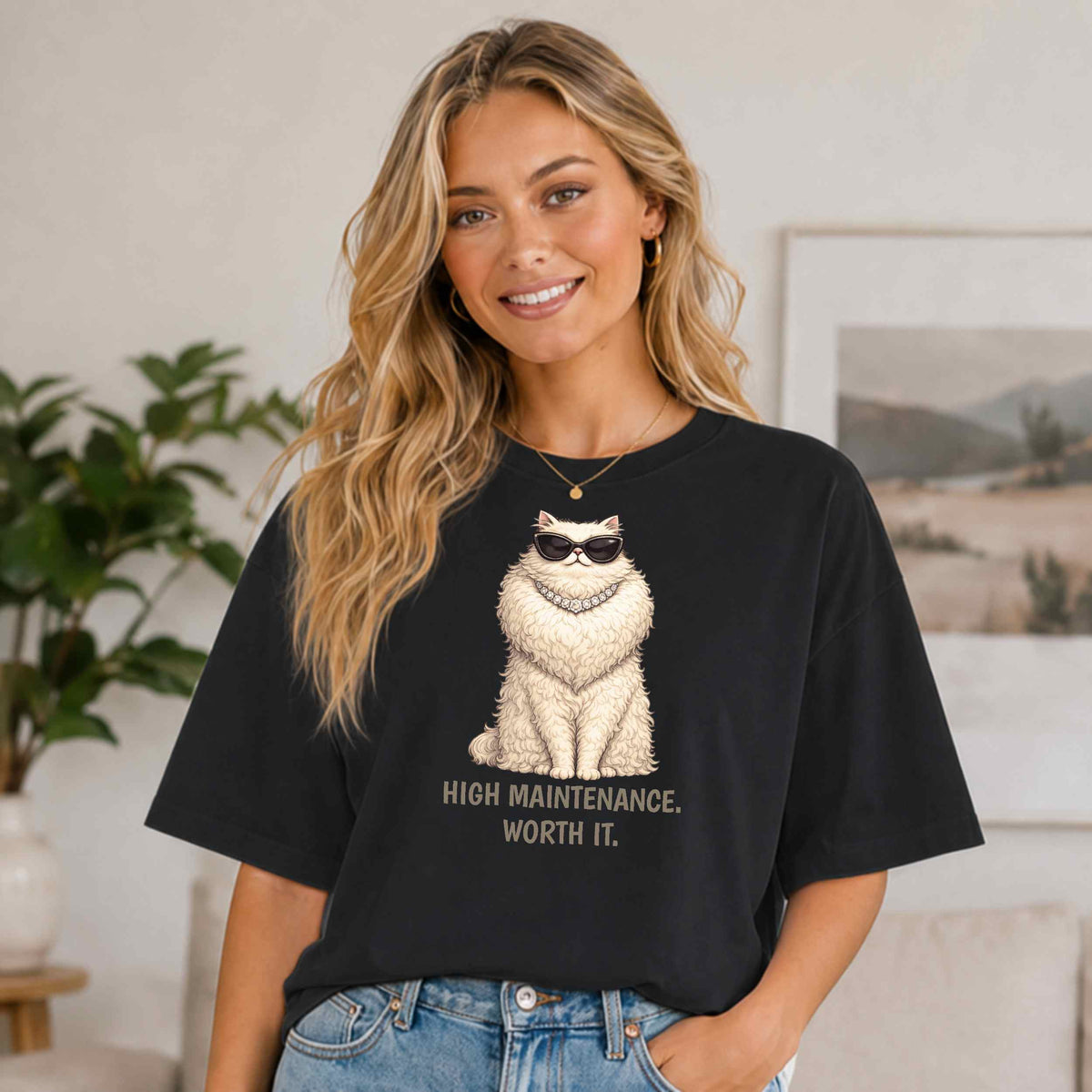 Persian Cat T-Shirt | Fashion Cat Tee | Wild & Kind Couture Creatures
