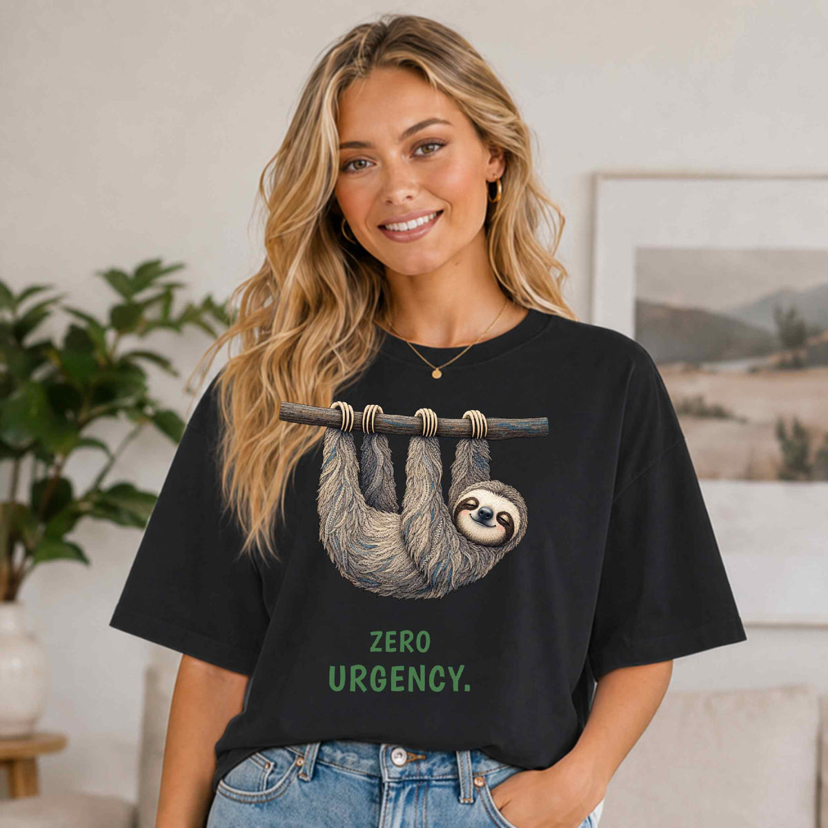 Zero Urgency — Jungle Jokers Sloth Tee