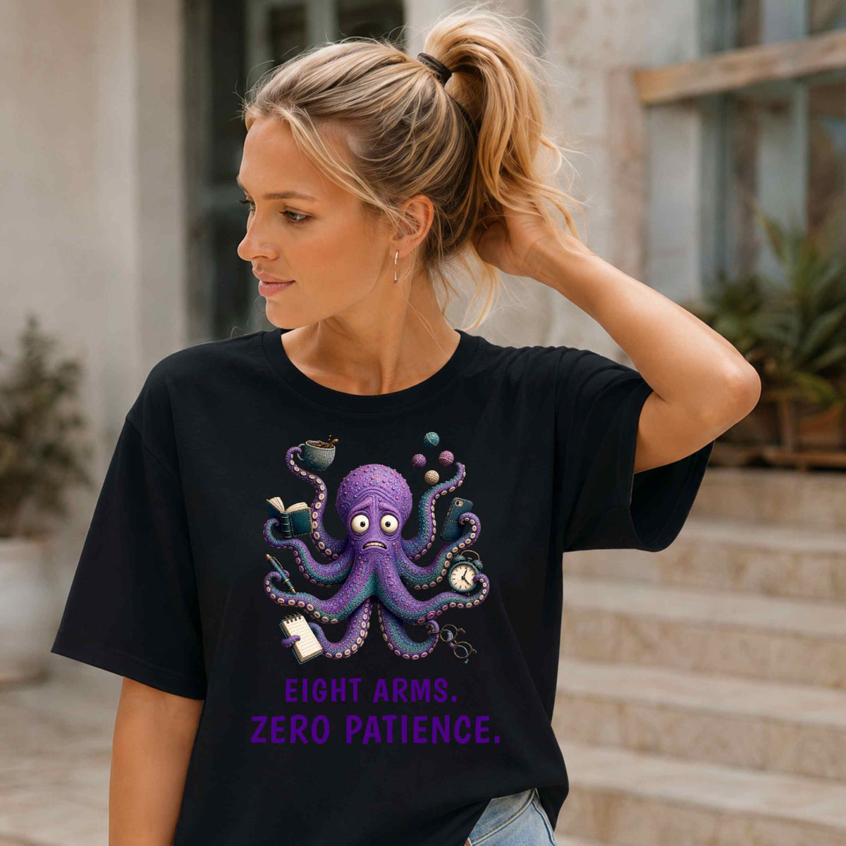 Eight Arms. Zero Patience. — Reef Rebels Octopus Tee