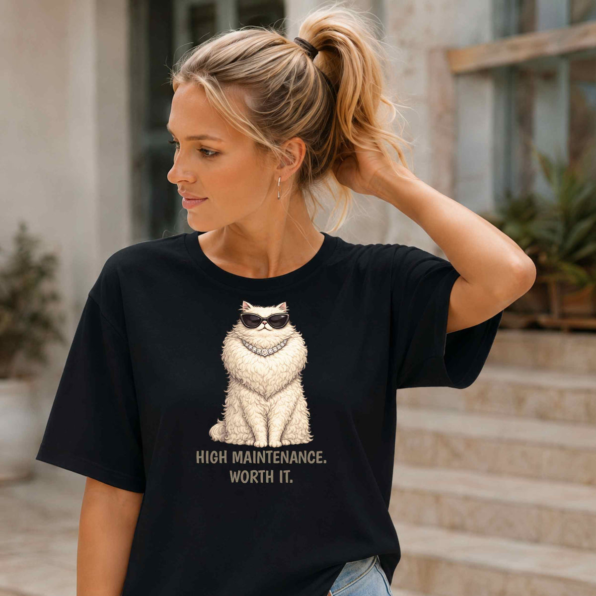Persian Cat T-Shirt | Fashion Cat Tee | Wild & Kind Couture Creatures