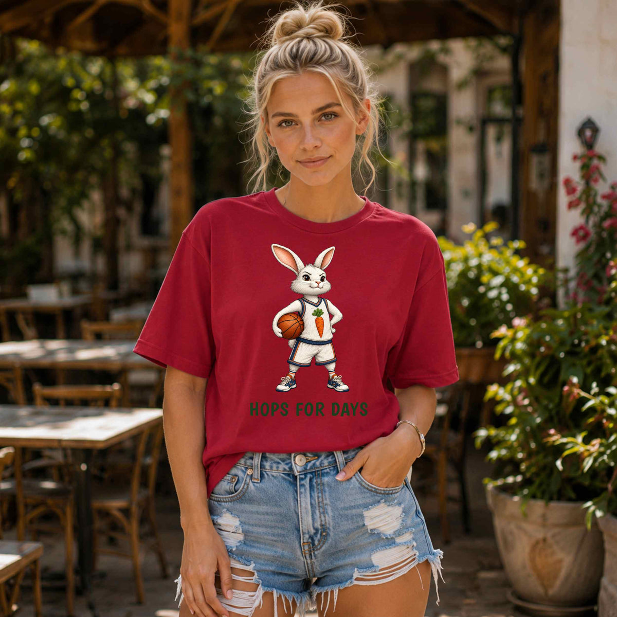 Hops For Days — Basketball Bunny Tee