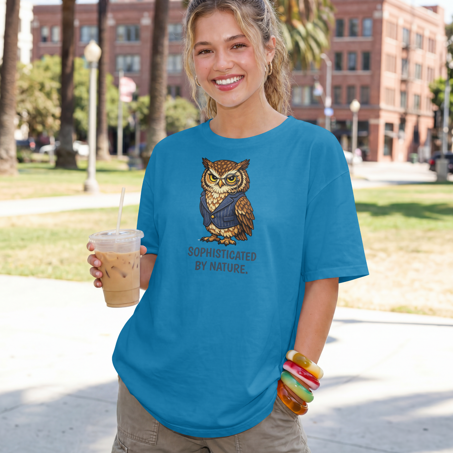 Fashion Owl T-Shirt | Sophisticated Animal Tee | Wild & Kind Couture Creatures
