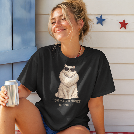 Persian Cat T-Shirt | Fashion Cat Tee | Wild & Kind Couture Creatures