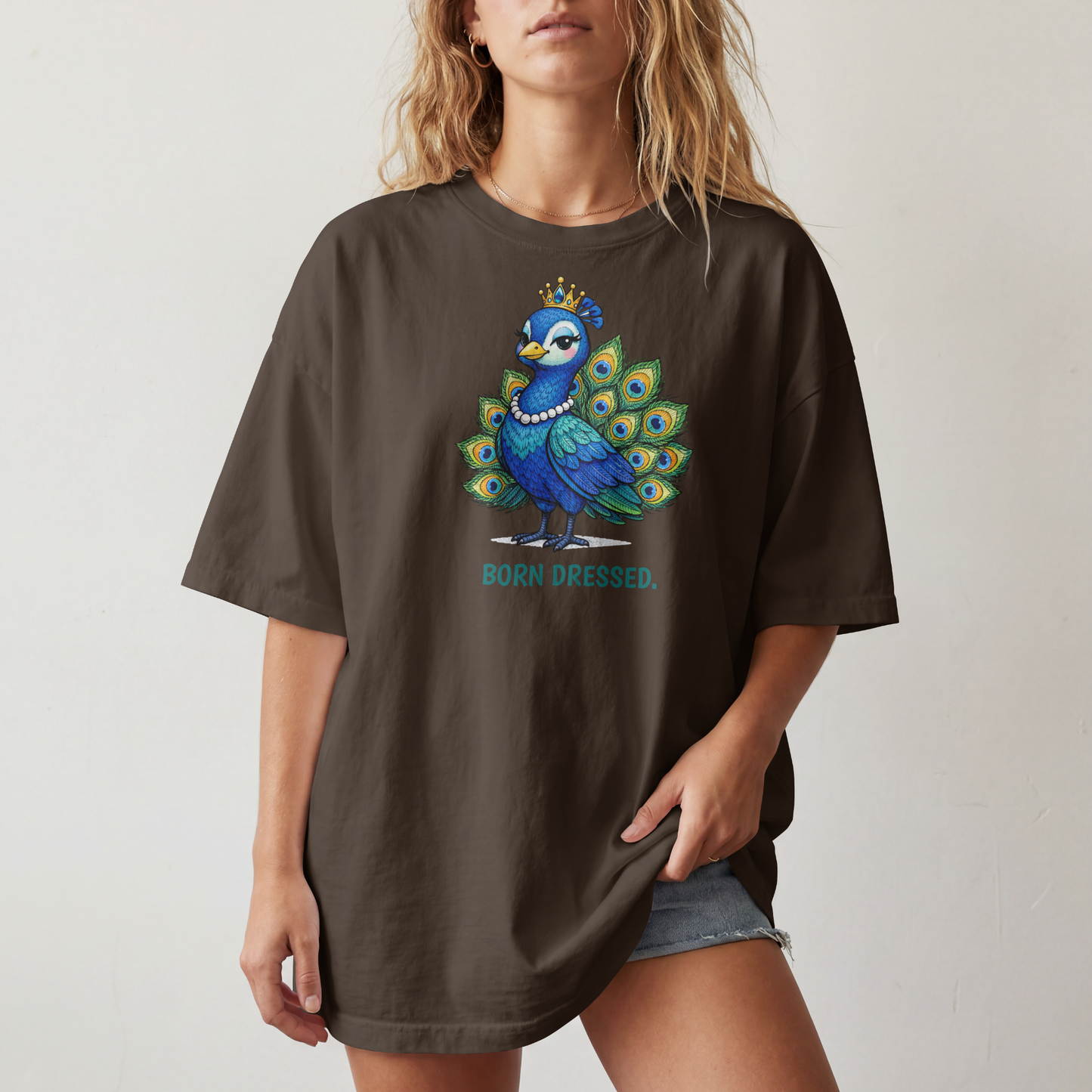 Fashion Peacock T-Shirt | Glam Animal Tee | Wild & Kind Couture Creatures