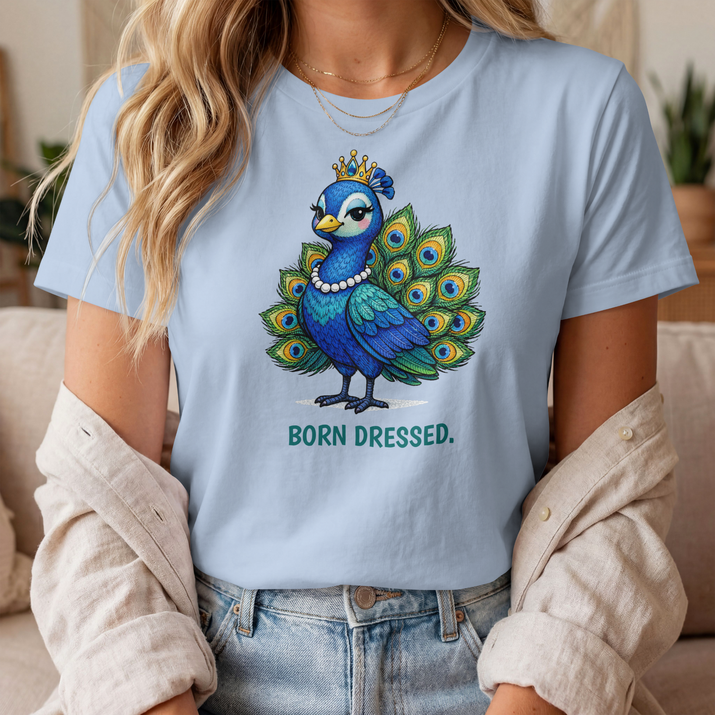 Fashion Peacock T-Shirt | Glam Animal Tee | Wild & Kind Couture Creatures