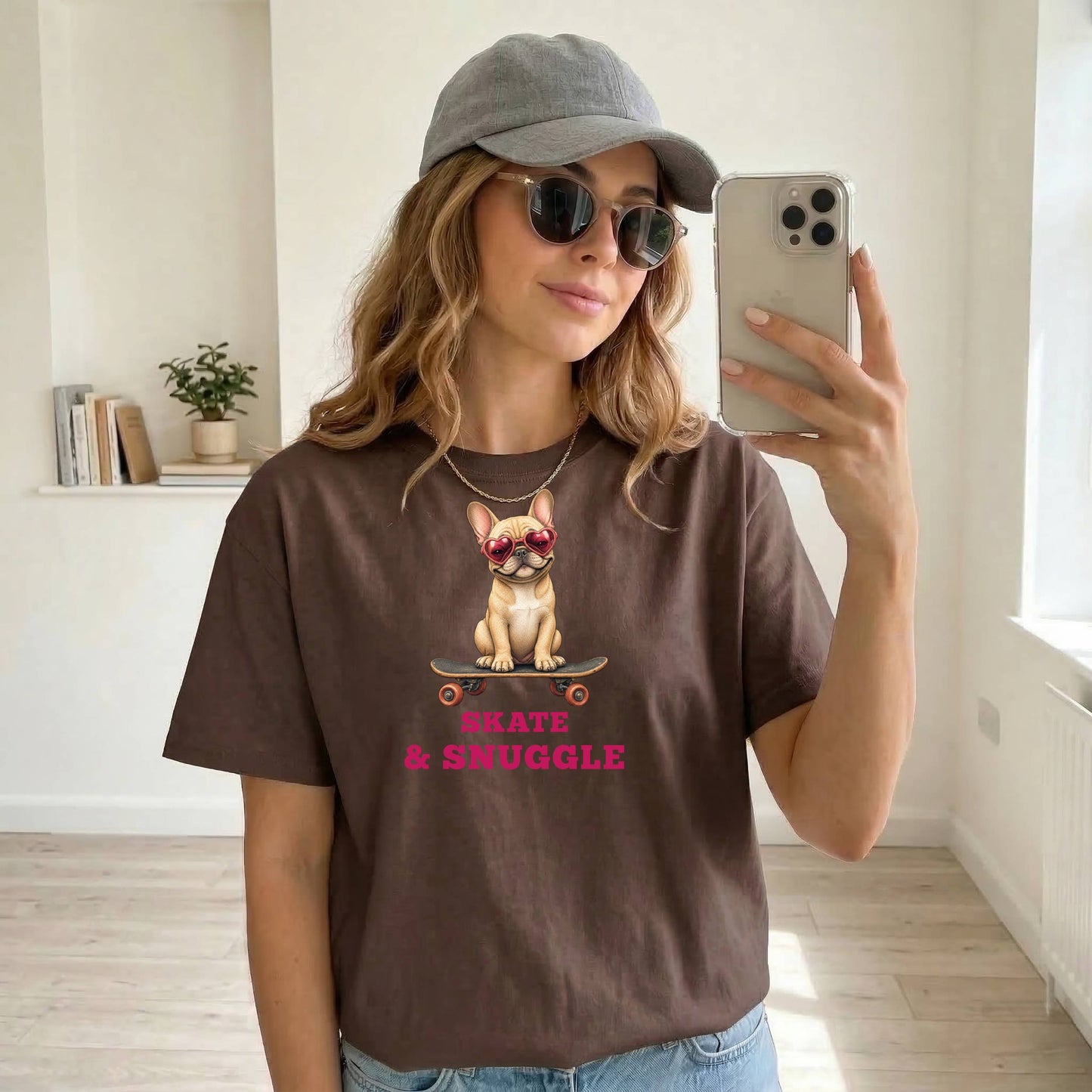 Skate & Snuggle — Domestic Divas French Bulldog Tee