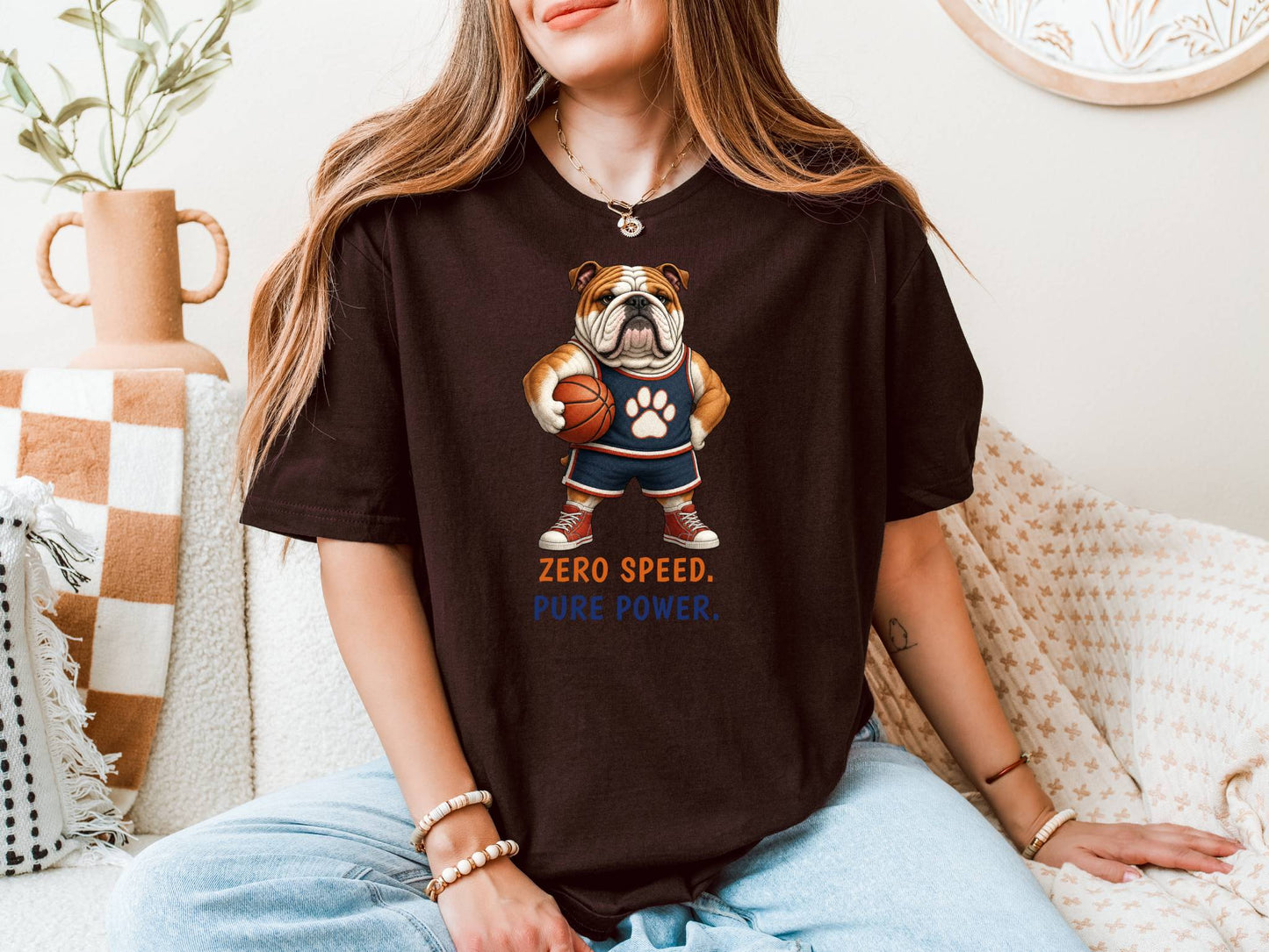 Zero Speed. Pure Power. — Basketball Bulldog Tee