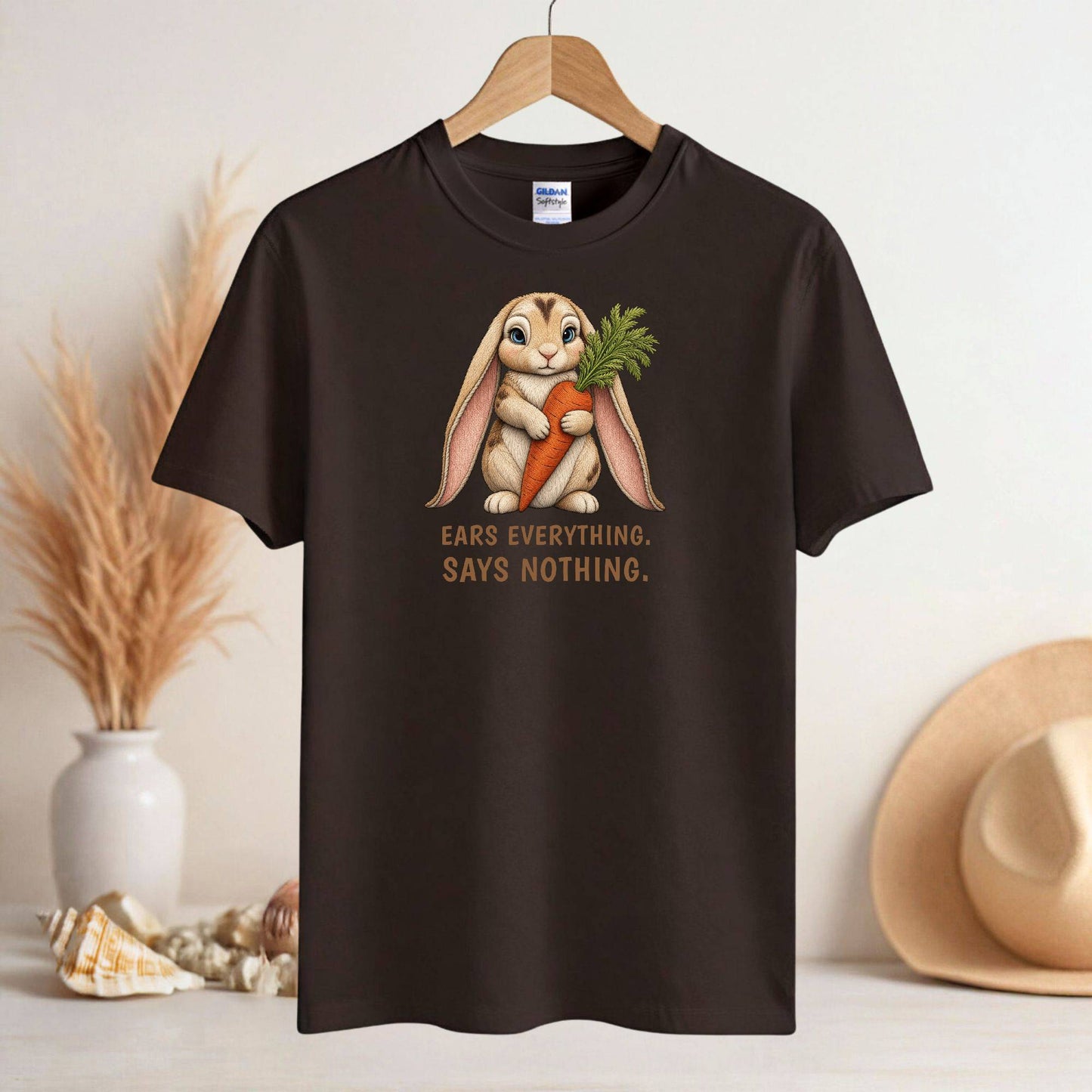 Ears Everything. Says Nothing. — Lop Rabbit Tee