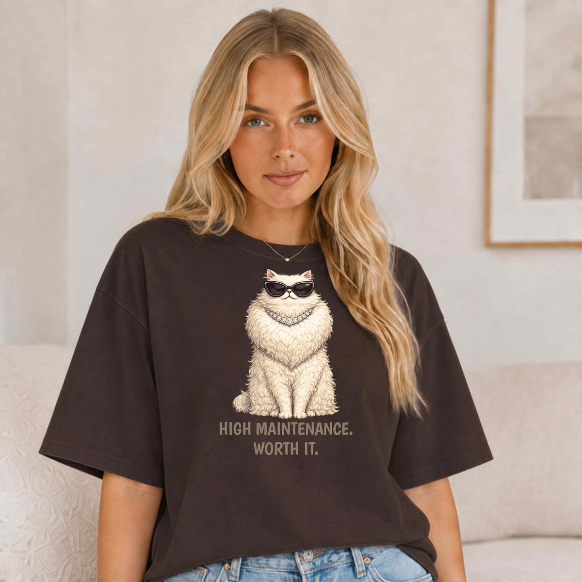 Persian Cat T-Shirt | Fashion Cat Tee | Wild & Kind Couture Creatures