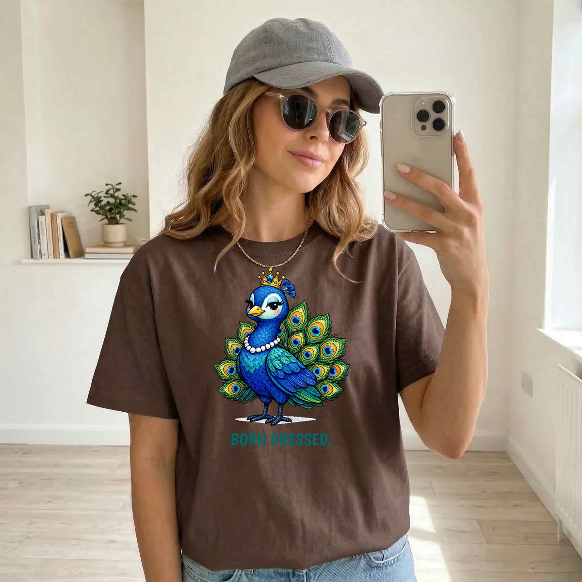 Fashion Peacock T-Shirt | Glam Animal Tee | Wild & Kind Couture Creatures
