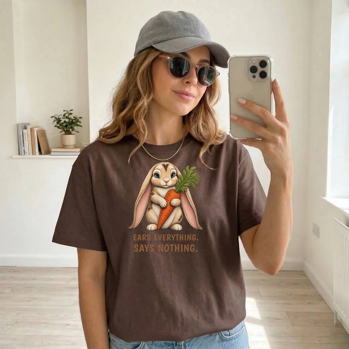 Ears Everything. Says Nothing. — Lop Rabbit Tee