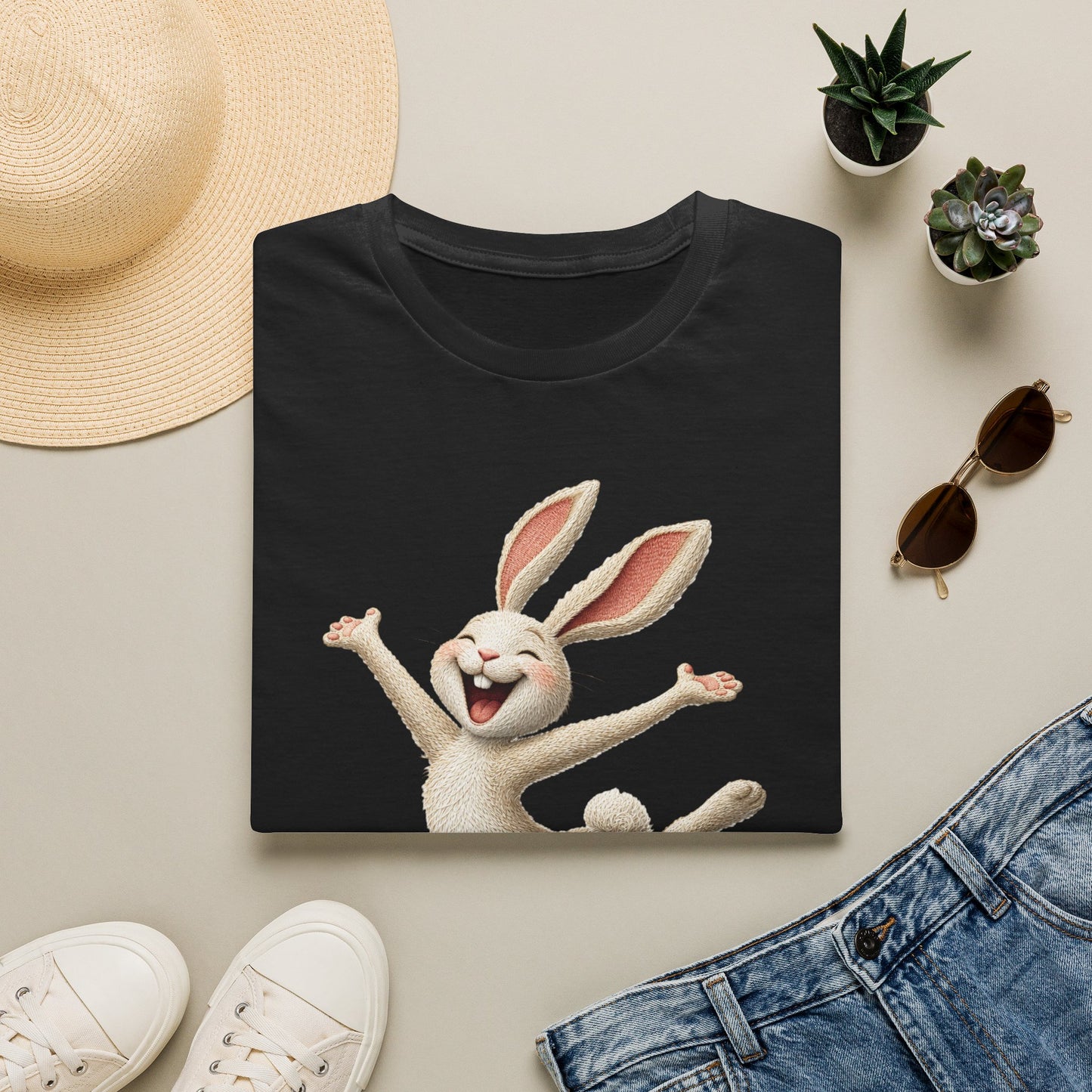 Hoppy Days Ahead — Domestic Divas Leaping Rabbit Tee