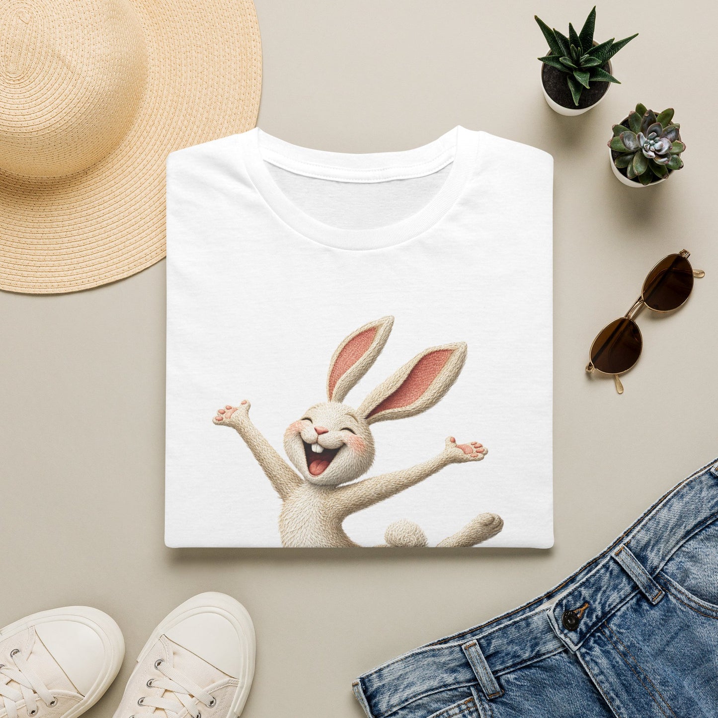 Hoppy Days Ahead — Domestic Divas Leaping Rabbit Tee