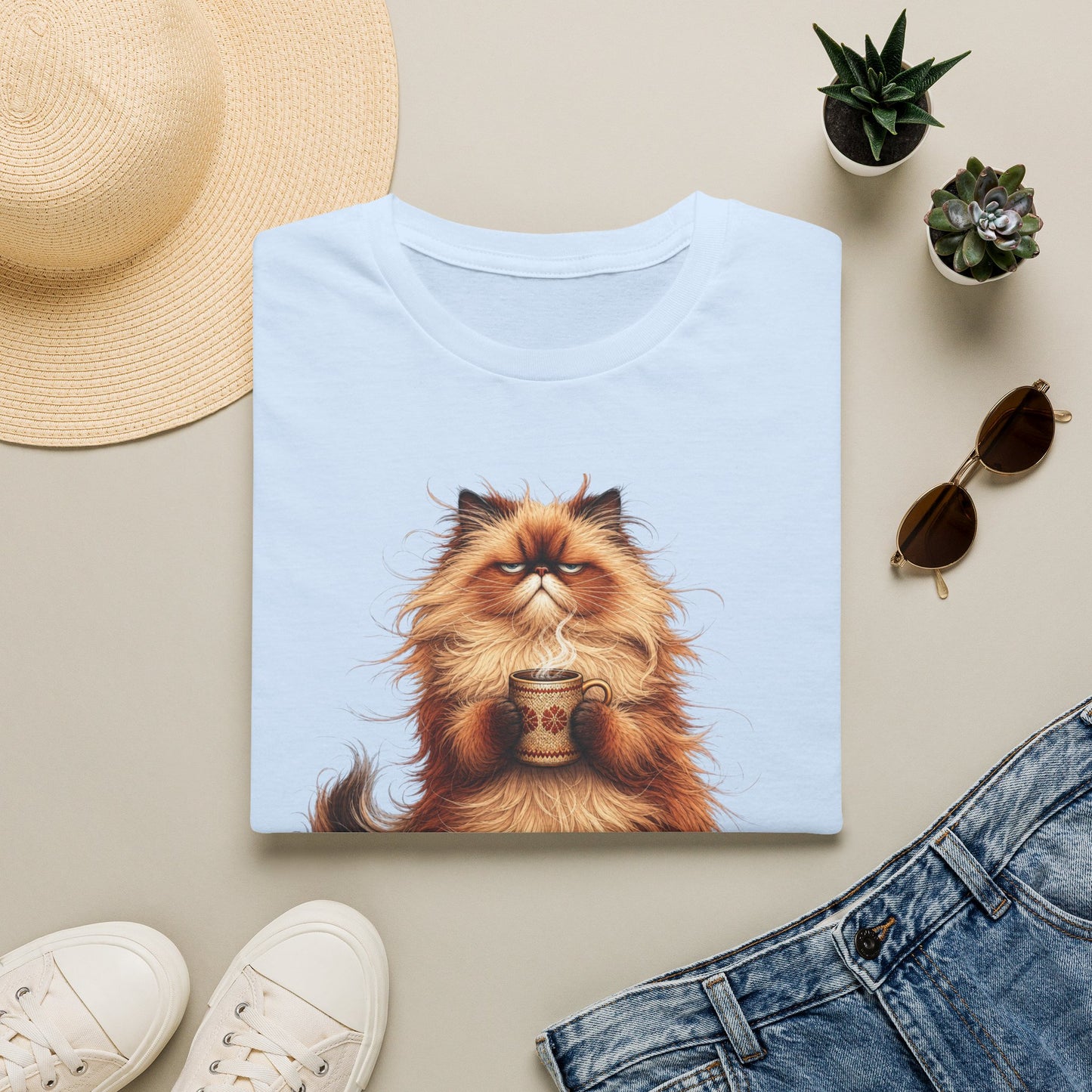 Cat Hair Don't Care — Domestic Divas Fluffy Cat Coffee Tee