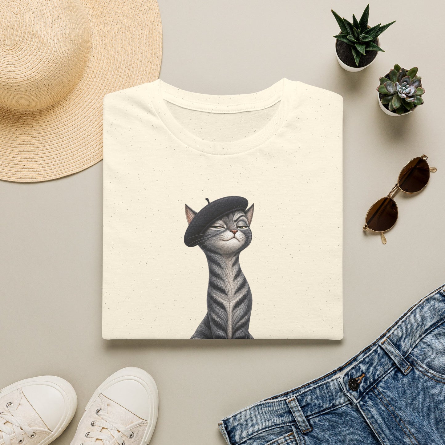 Artistic Catitude — Domestic Divas Beret Cat Tee