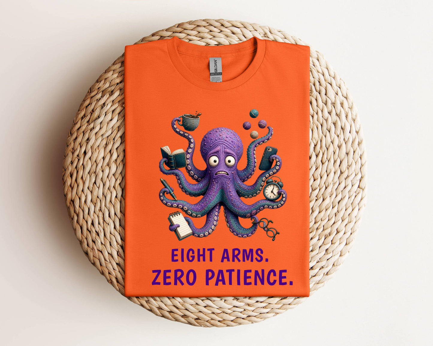 Eight Arms. Zero Patience. — Reef Rebels Octopus Tee