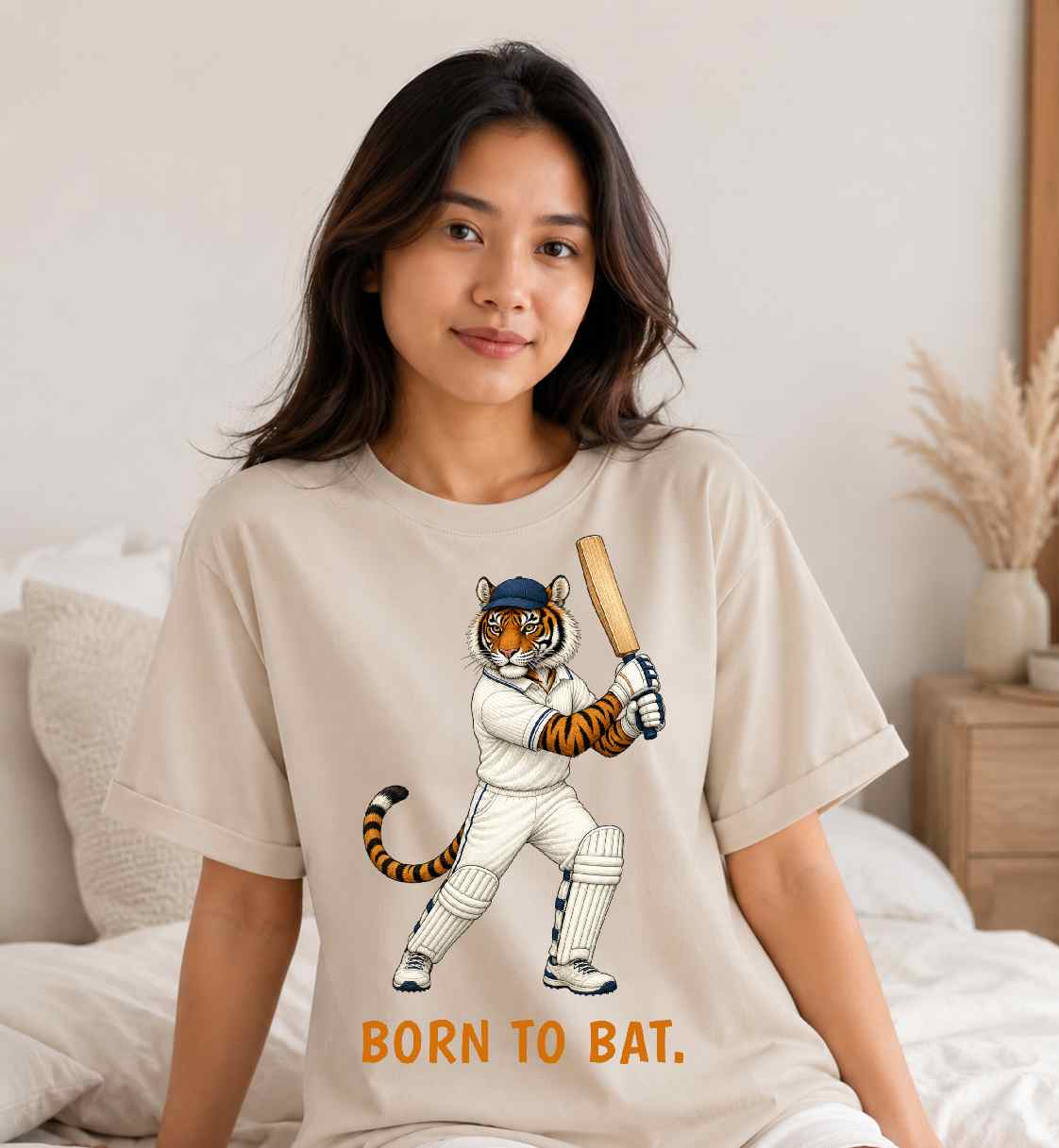 Born to Bat — Cricket Bengal Tiger Tee
