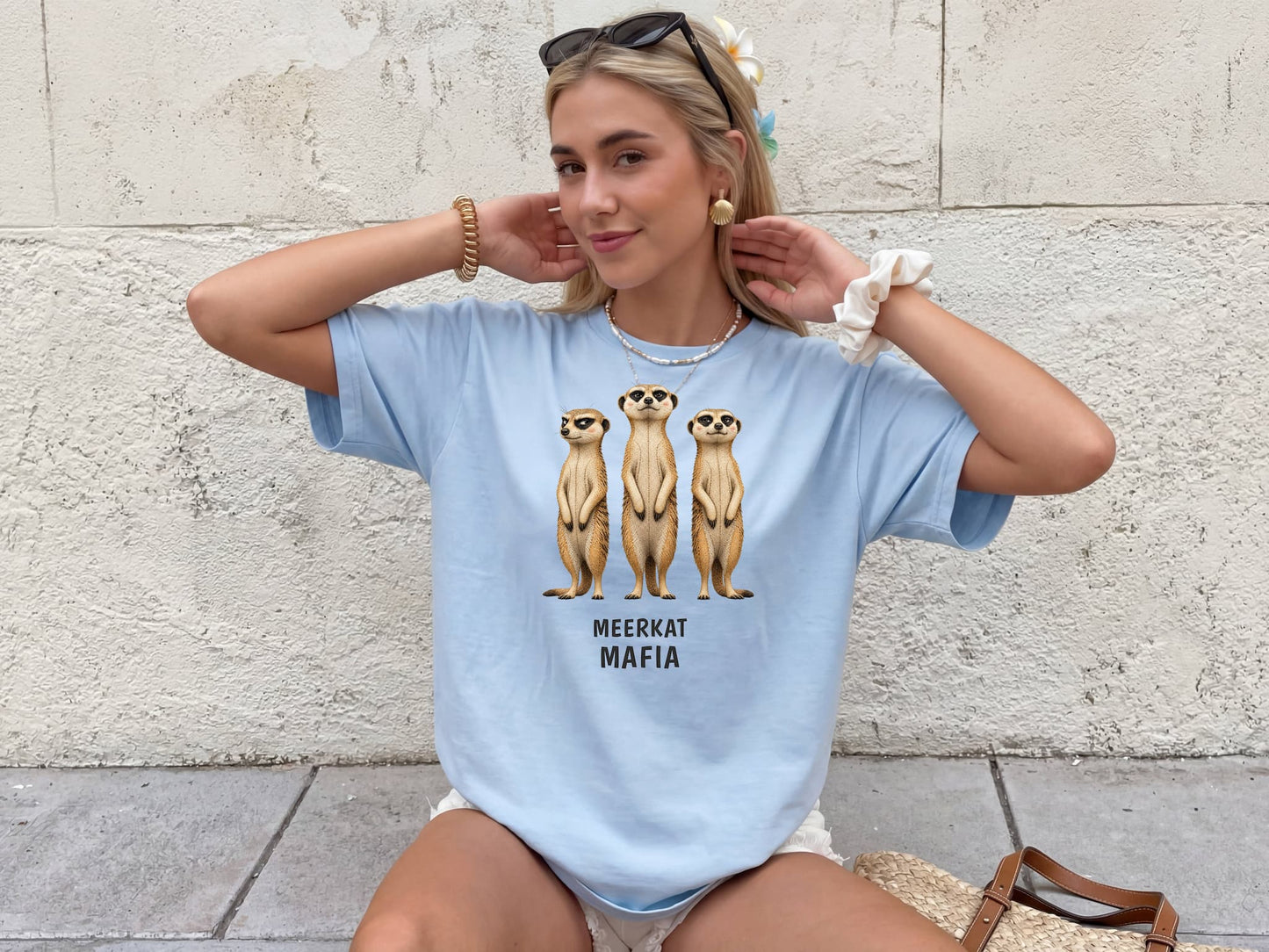 Meerkat Mafia — Savannah Sass Triple Meerkat Tee