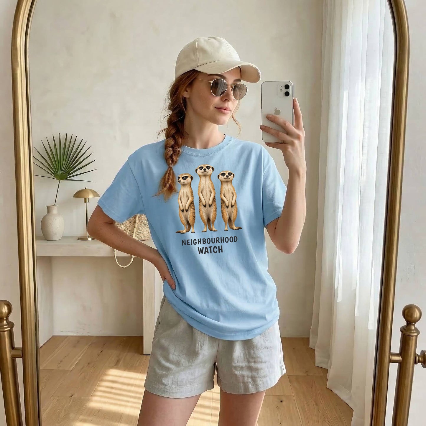 Neighbourhood Watch — Savannah Sass Triple Meerkat Tee