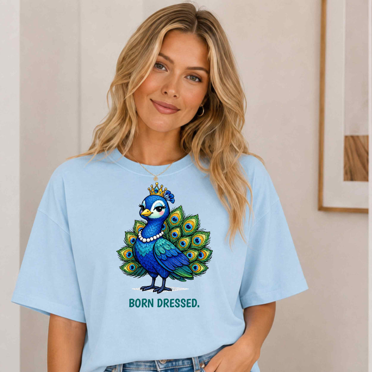 Fashion Peacock T-Shirt | Glam Animal Tee | Wild & Kind Couture Creatures