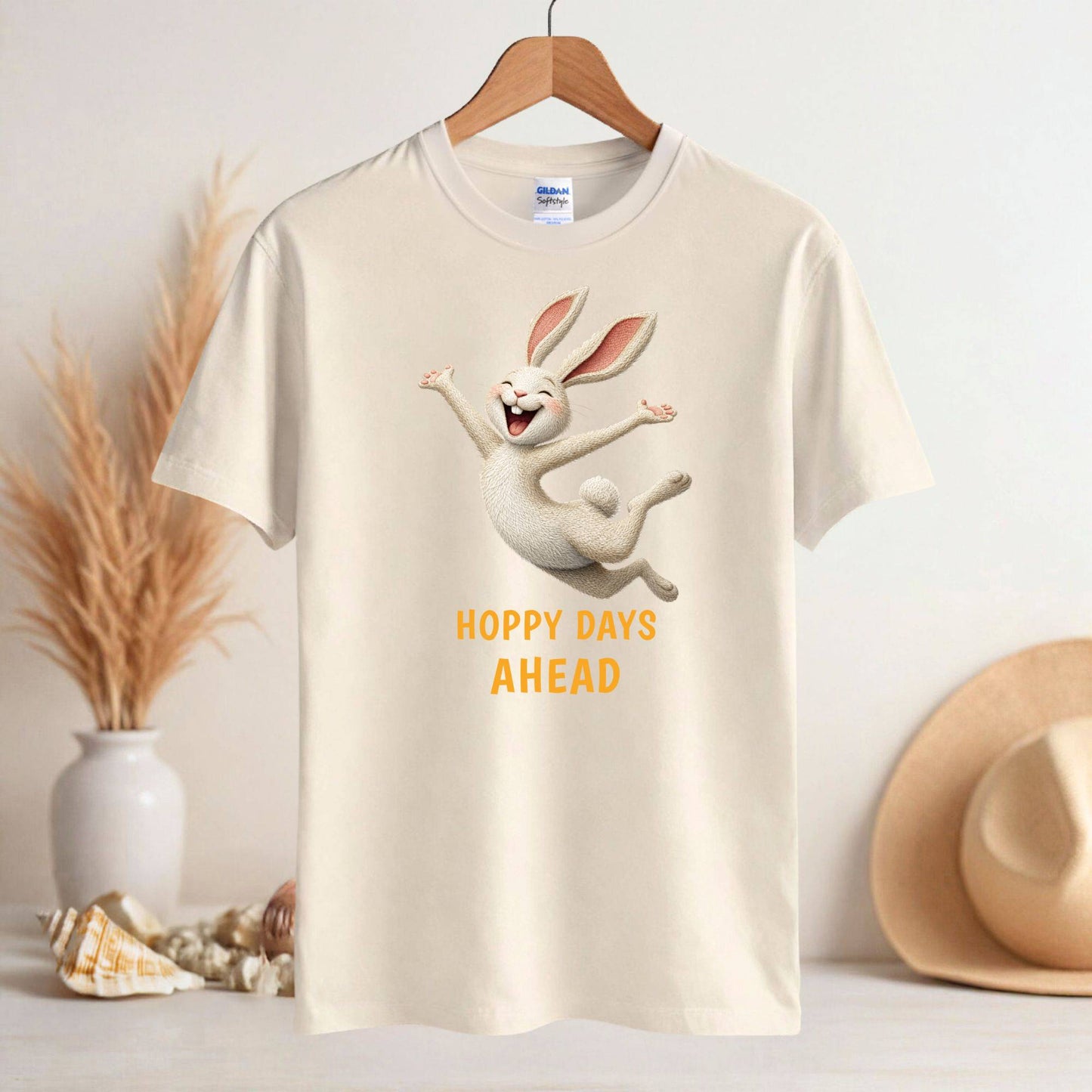 Hoppy Days Ahead — Domestic Divas Leaping Rabbit Tee