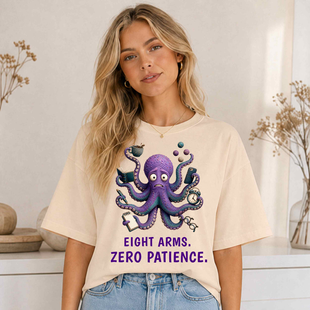 Eight Arms. Zero Patience. — Reef Rebels Octopus Tee