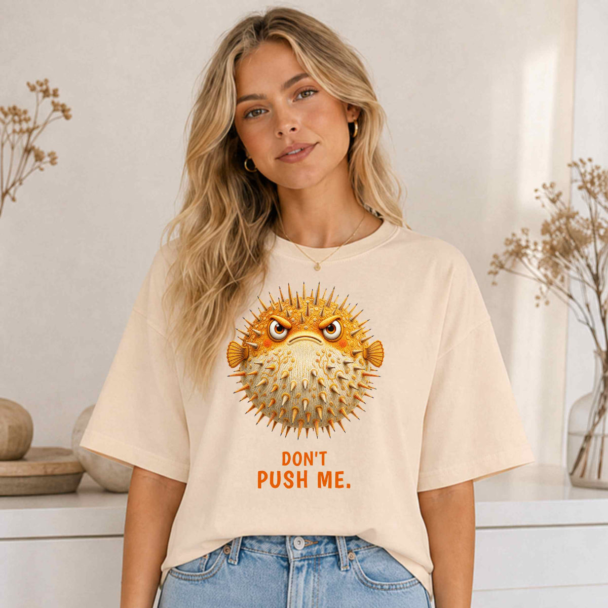 Don't Push Me — Reef Rebels Pufferfish Tee