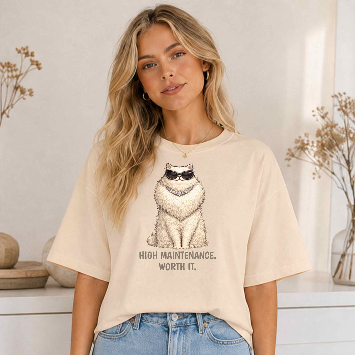 Persian Cat T-Shirt | Fashion Cat Tee | Wild & Kind Couture Creatures