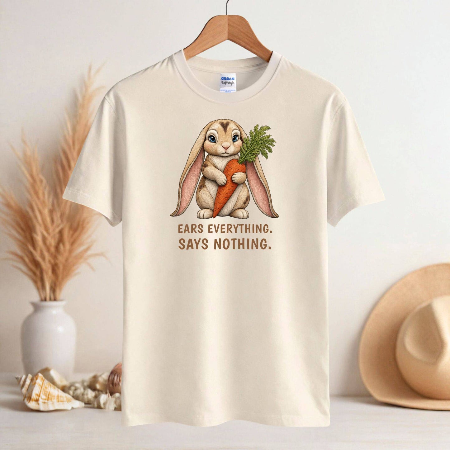 Ears Everything. Says Nothing. — Lop Rabbit Tee
