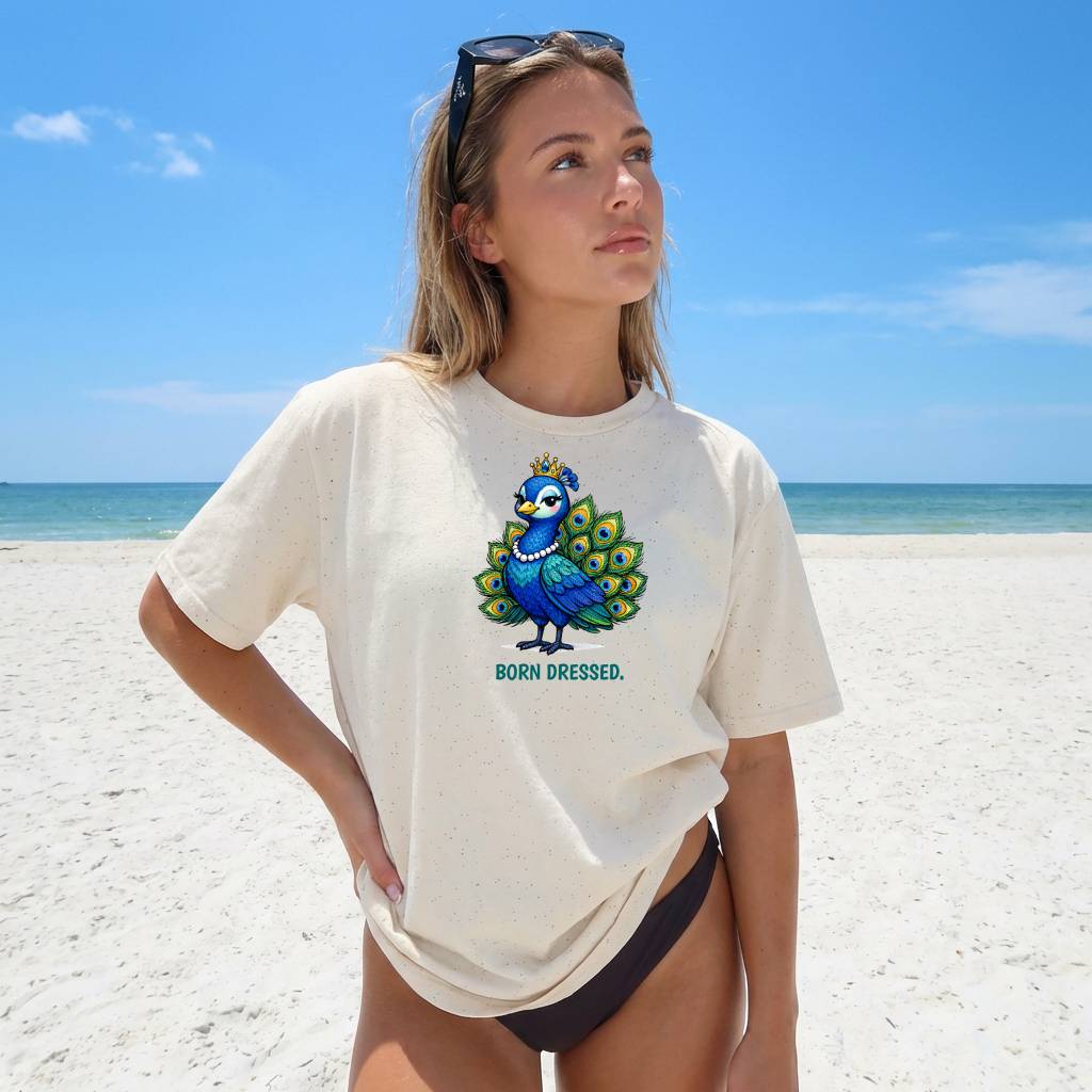 Fashion Peacock T-Shirt | Glam Animal Tee | Wild & Kind Couture Creatures